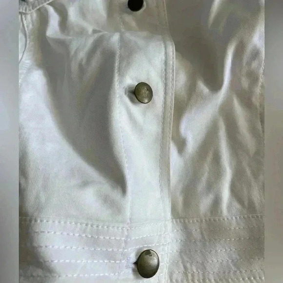 Cache Cropped Blazer Jacket Off White Size Medium M - Picture 9 of 9